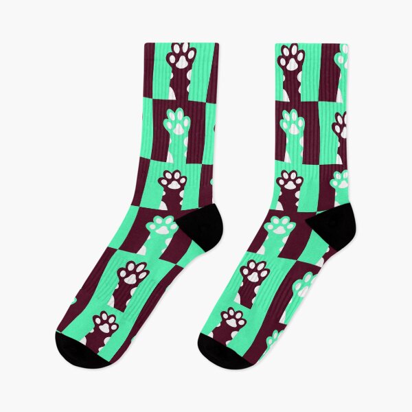Item preview, Cat paw patterns dark sienna medium aquamarine designed and sold by CoolArtByMboya.