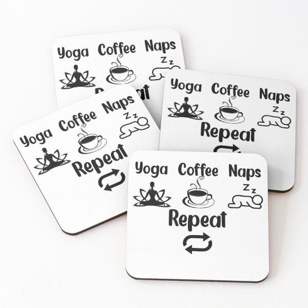 Item preview, Yoga Coffee Naps Repeat designed and sold by Mr Wolf.