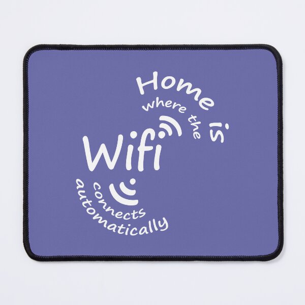 Item preview, Home is where the wifi connects automatically - white line designed and sold by evk-art.