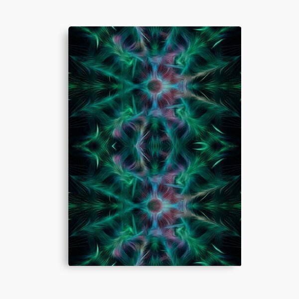 psychedelic fractal mandala patterns Canvas Print