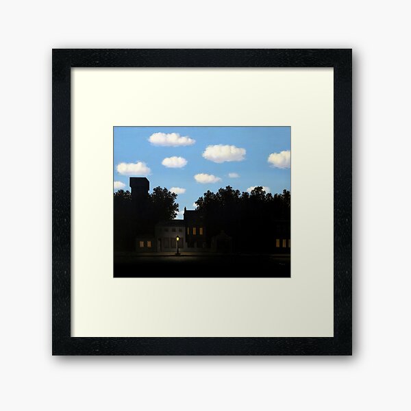 Empire of Light II, Magritte (HQ+) Framed Art Print