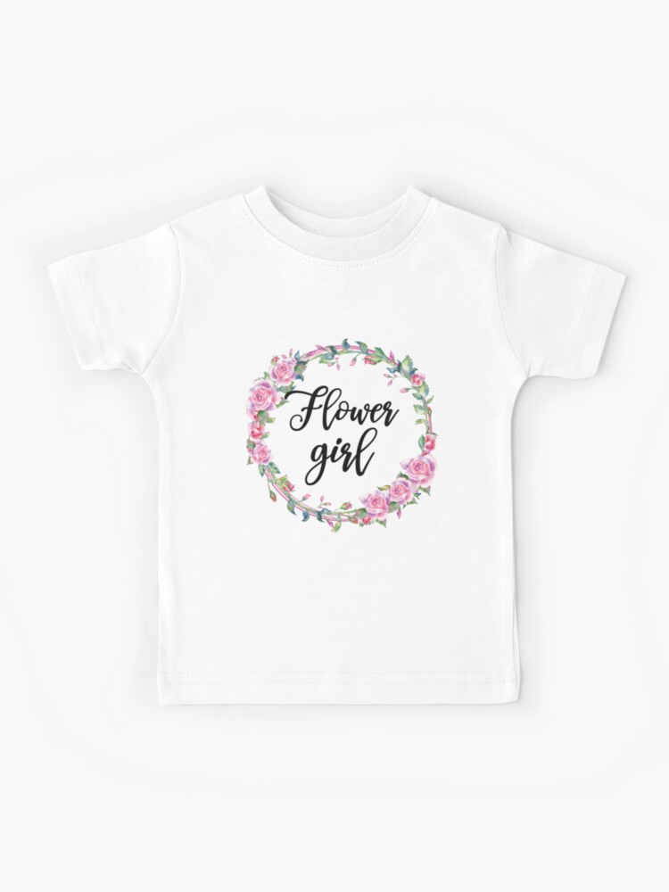 Personalised flower girl t sales shirt