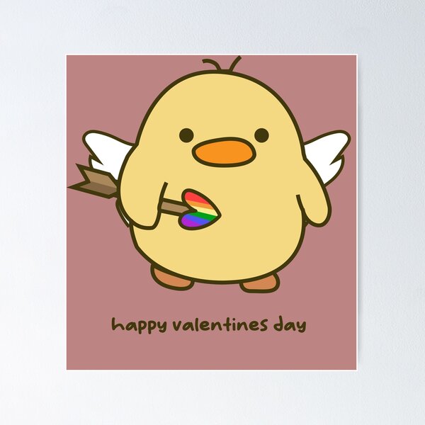Item preview, LGBTQ Happy Valentines Day Duck designed and sold by moonravin.