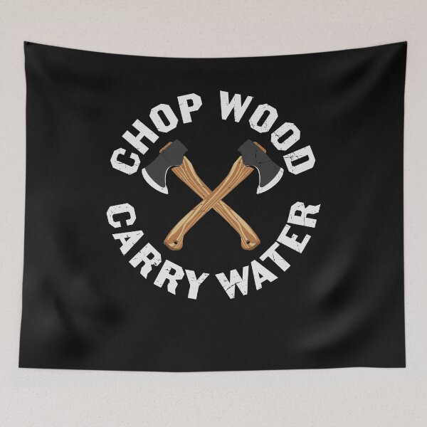 Item preview, Woodworker Carry Water Mindful Meditation vintage and retro designed and sold by َART LOVERS ★★★★★.