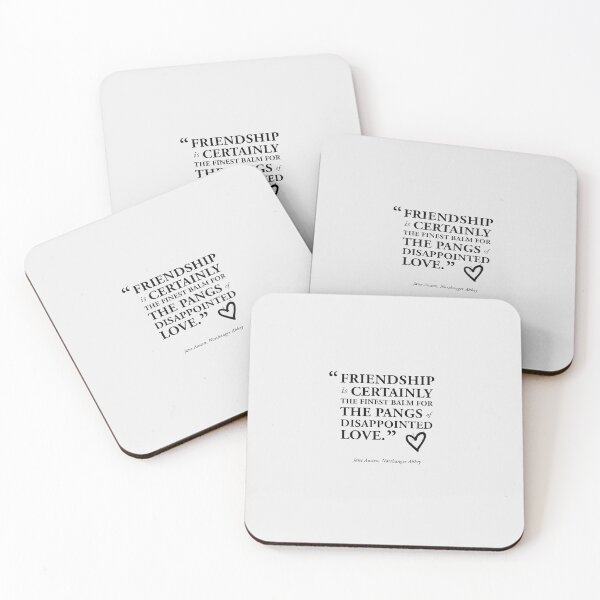 Item preview, Friendship Jane Austen Quote from Northanger Abbey in Black designed and sold by GoodOldBooks.