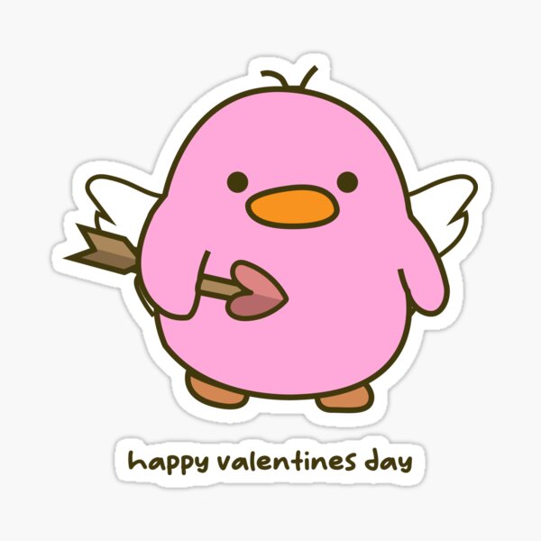 Item preview, Pink Happy Valentines Day Duck designed and sold by moonravin.