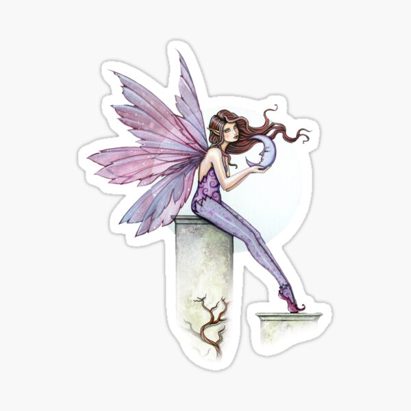 Whispering Moon Fairy Art by Molly Harrison Sticker