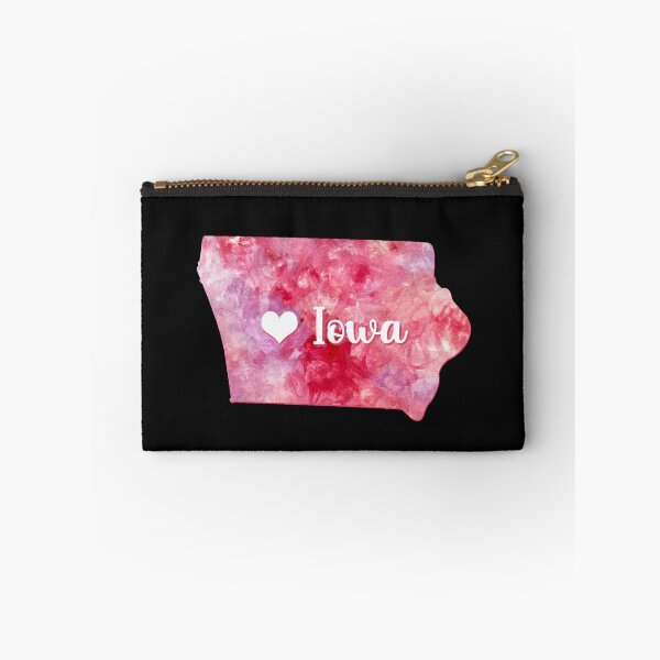 Item preview, Iowa state home USA Map heart watercolor pink watercolour designed and sold by WatercolorFun.