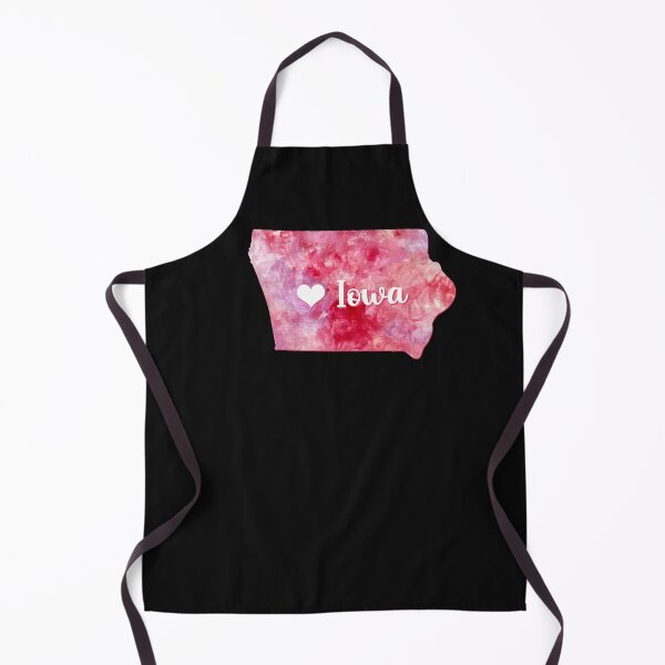 Item preview, Iowa state home USA Map heart watercolor pink watercolour designed and sold by WatercolorFun.