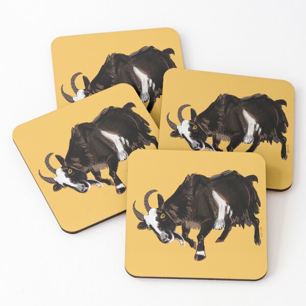 Item preview, Goat pattern in yellow designed and sold by EskTuulispaa.