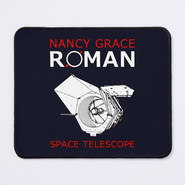 Item preview, NASA NGRST Nancy Grace Roman Space Telescope sketch (white & red) designed and sold by SolidEarthArt.