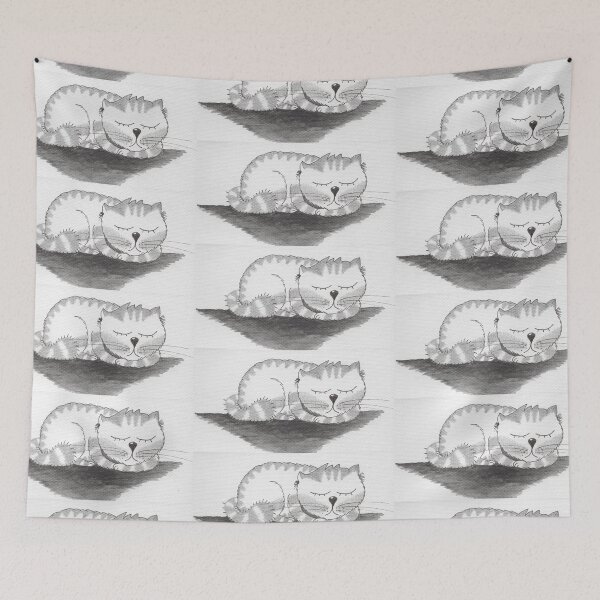 Item preview, Bitey, the cat asleep designed and sold by Mirjana Mitrović.