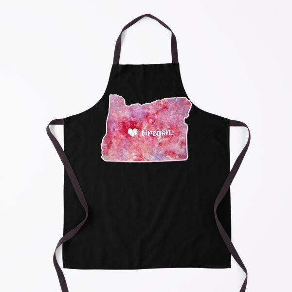 Item preview, Oregon state map USA heart watercolor pink watercolour designed and sold by WatercolorFun.