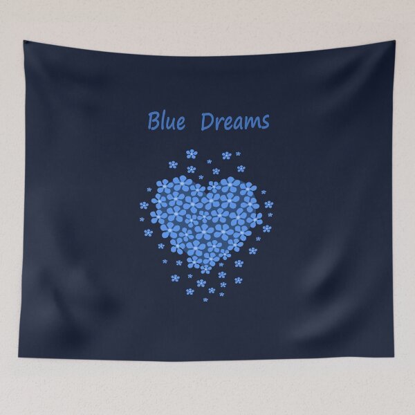 Item preview, Blue dreams, flowered heart designed and sold by SpringForever.