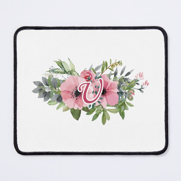 Item preview, U : Floral Initial Wreath Monogram U designed and sold by EasilyShop.