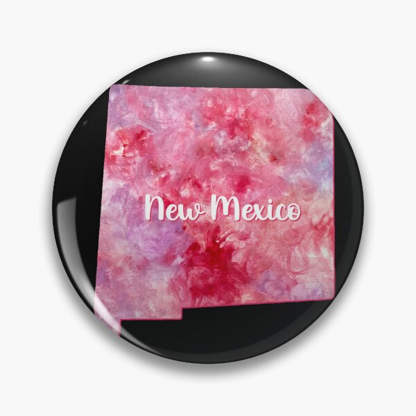 Item preview, New Mexico state map USA heart watercolor pink watercolour designed and sold by WatercolorFun.