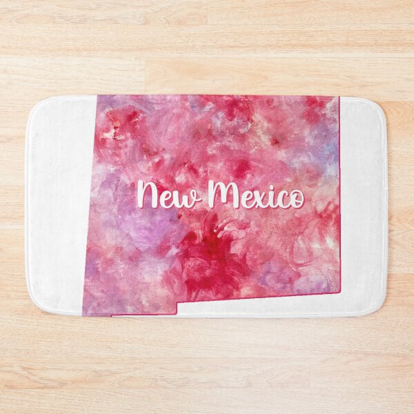 Item preview, New Mexico state map USA heart watercolor pink watercolour designed and sold by WatercolorFun.