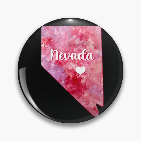 Artikelvorschau, Nevada-Staatskarte USA-Herzaquarellrosa-Aquarell entworfen und verkauft von WatercolorFun.