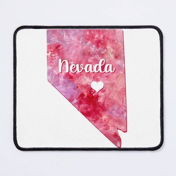 Item preview, Nevada state map USA heart watercolor pink watercolour designed and sold by WatercolorFun.
