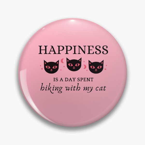 Item preview, Happiness is a day spent hiking with my cat designed and sold by MEDELSHOP.
