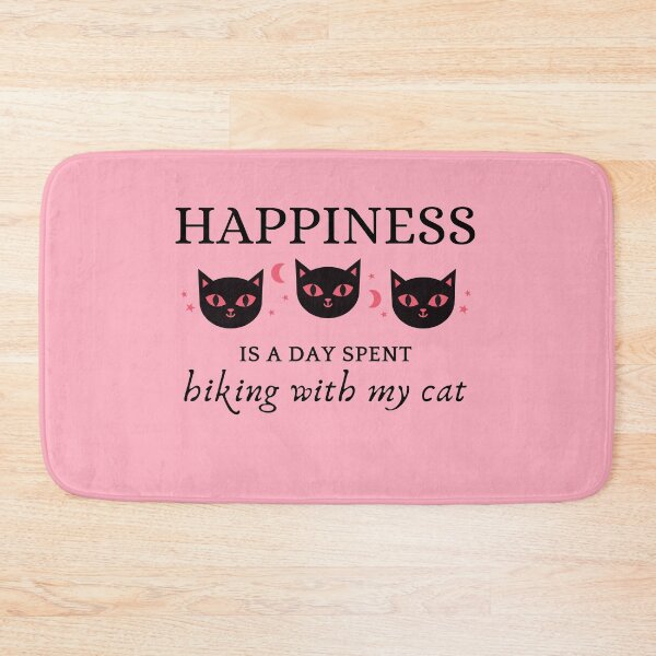 Item preview, Happiness is a day spent hiking with my cat designed and sold by MEDELSHOP.