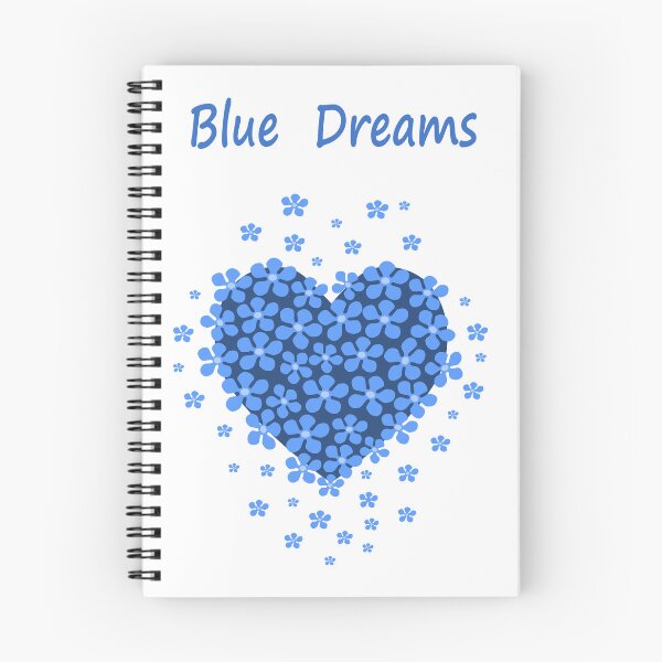 Aperçu de l'œuvre Rêves bleus, coeur fleuri créée et vendue par SpringForever.