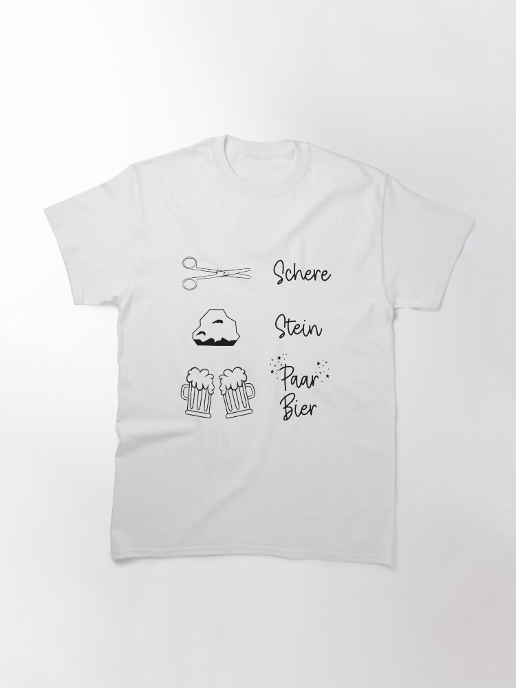 Schere Stein Papier paar Bier Spruch Sprüche Jungesellenabschied T-Shirt