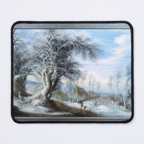 Item preview, A Winter Landscape With A Woodsman And Travelers by Gijsbrecht Leytens Remastered Xzendor7 Classical Art Old Masters Reproductions designed and sold by Xzendor7 Digital Art Creations.