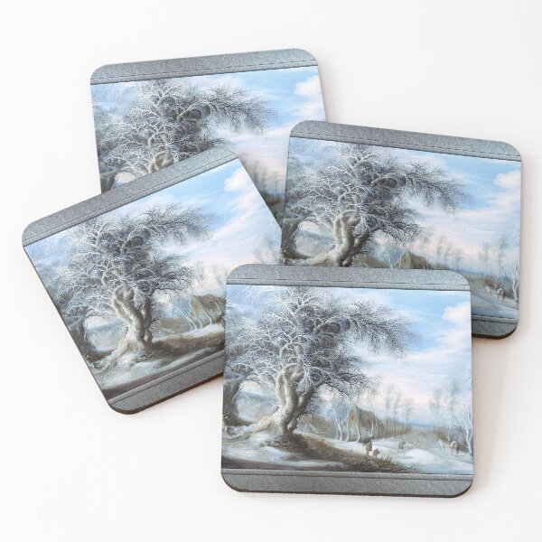 Item preview, A Winter Landscape With A Woodsman And Travelers by Gijsbrecht Leytens Remastered Xzendor7 Classical Art Old Masters Reproductions designed and sold by Xzendor7 Digital Art Creations.