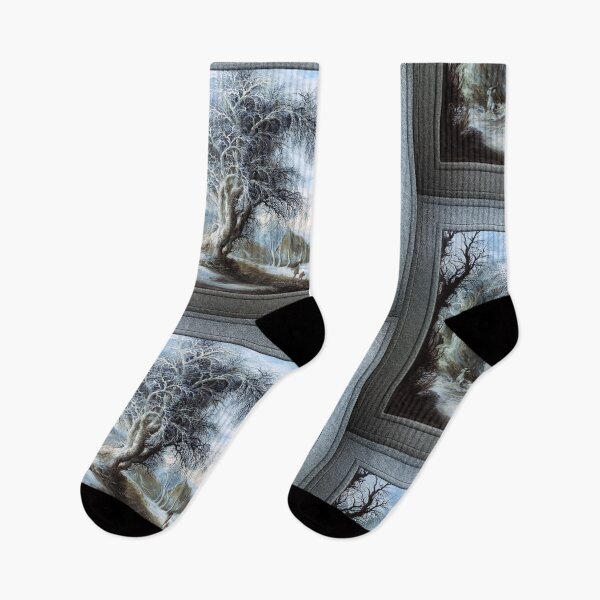 Item preview, A Winter Landscape With A Woodsman And Travelers by Gijsbrecht Leytens Remastered Xzendor7 Classical Art Old Masters Reproductions designed and sold by Xzendor7 Digital Art Creations.