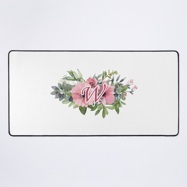 Item preview, W : Floral Initial Wreath Monogram W designed and sold by EasilyShop.