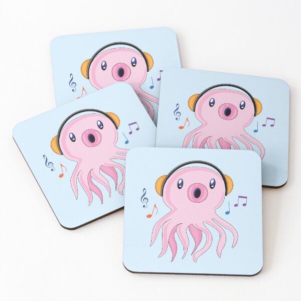 Item preview, Musical Octopus Wearing Headphones designed and sold by STUDIO-72.
