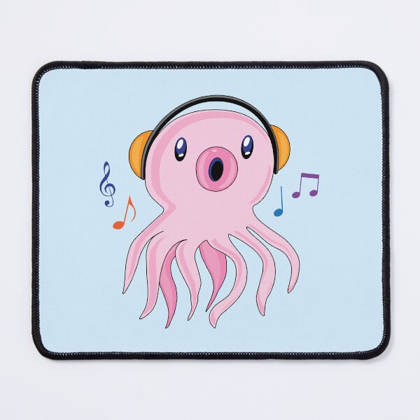 Item preview, Musical Octopus Wearing Headphones designed and sold by STUDIO-72.