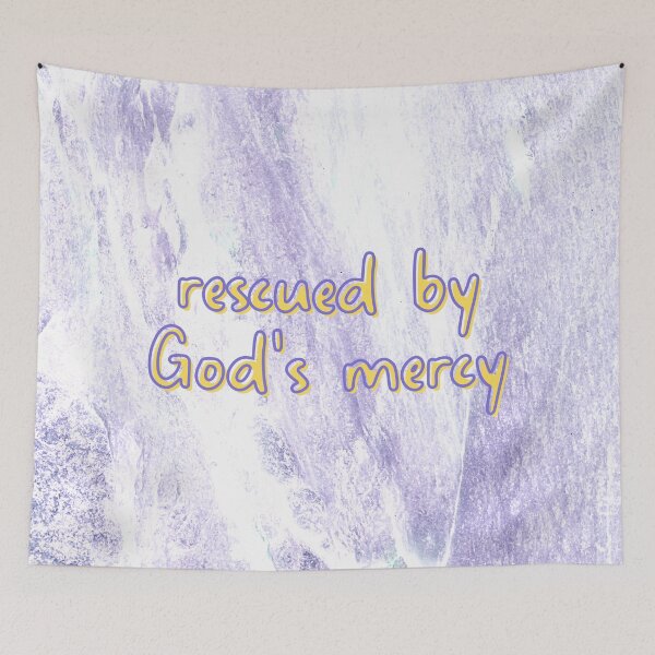 Item preview, Rescued by God's Mercy - Light Purple Marble Texture Spiritual Gifts for Christian Women designed and sold by CommittedGrace.