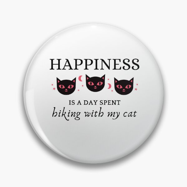 Item preview,  Happiness is a day spent hiking with my cat designed and sold by MEDELSHOP.