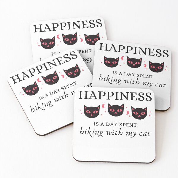 Item preview,  Happiness is a day spent hiking with my cat designed and sold by MEDELSHOP.