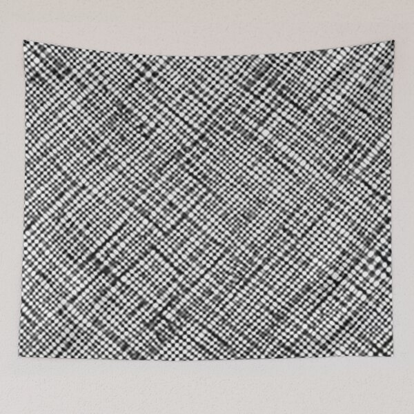 Item preview, Black and White Diagonal Pattern, Crosshatch pattern, Burlap black and white pattern, fabric pattern designed and sold by Nostrathomas66.