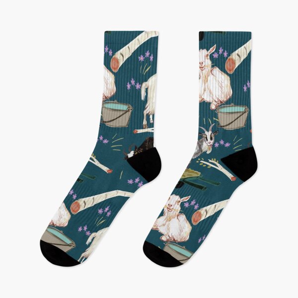 Item preview, Goat pattern in dark teal designed and sold by EskTuulispaa.