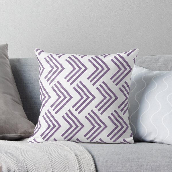 Artikelvorschau, Purple and White Art Deco Chevron Pattern Pairs Coloro 2022 Popular Color Lavender Silk 138-48-19 entworfen und verkauft von ColorOfTheYears.