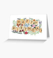 Scrabble alles Gute zum Geburtstag Grußkarte