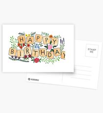 Scrabble Happy Birthday Postcards
