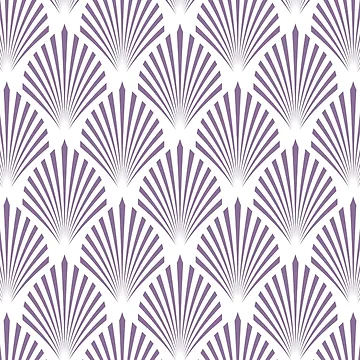 Vorschaubild zum Design Purple and White Elegant Scallop Fan Pattern Pairs Coloro 2022 Popular Color Lavender Silk 138-48-19 von ColorOfTheYears