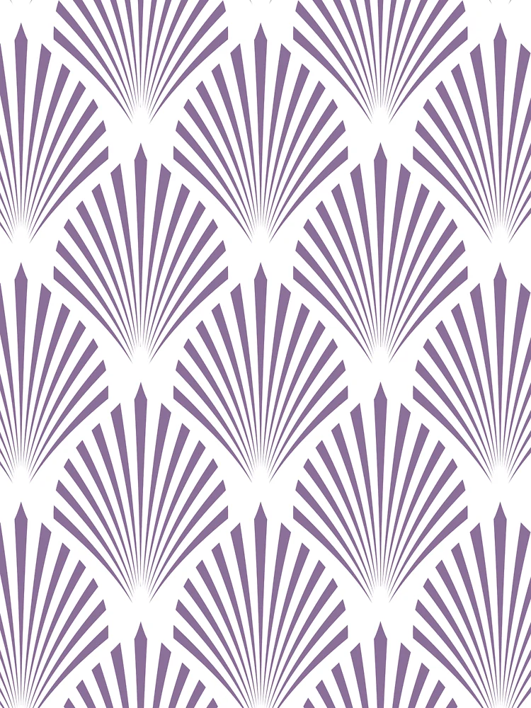 Thumbnail 6 von 6, Premium Oversized Pullover, Purple and White Elegant Scallop Fan Pattern Pairs Coloro 2022 Popular Color Lavender Silk 138-48-19 designt und verkauft von ColorOfTheYears.