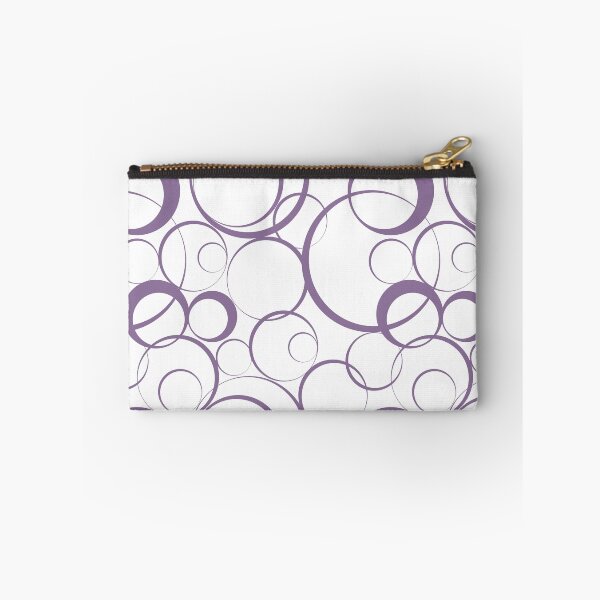 Aperçu de l'œuvre Purple and White Funky Rings Pattern Pairs Coloro 2022 Popular Color Lavender Silk 138-48-19 créée et vendue par ColorOfTheYears.
