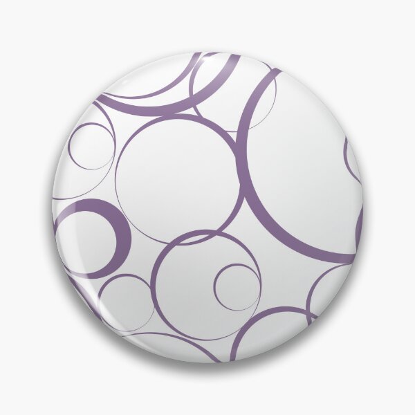 Item preview, Purple and White Funky Rings Pattern Pairs Coloro 2022 Popular Color Lavender Silk 138-48-19 designed and sold by ColorOfTheYears.