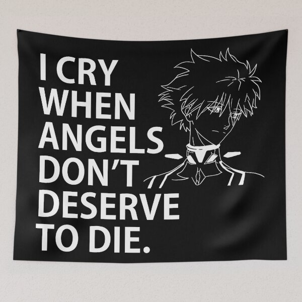 Item preview, NGE! I CRY WHEN ANGELS DONT DESERVE TO DIE. designed and sold by angsty-angst.