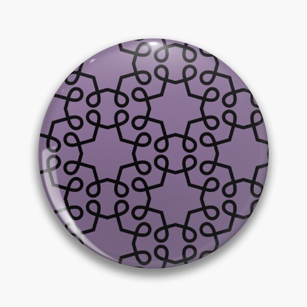 Item preview, Black and Purple Star Square Shape Pattern Pairs Coloro 2022 Popular Color Lavender Silk 138-48-19 designed and sold by ColorOfTheYears.
