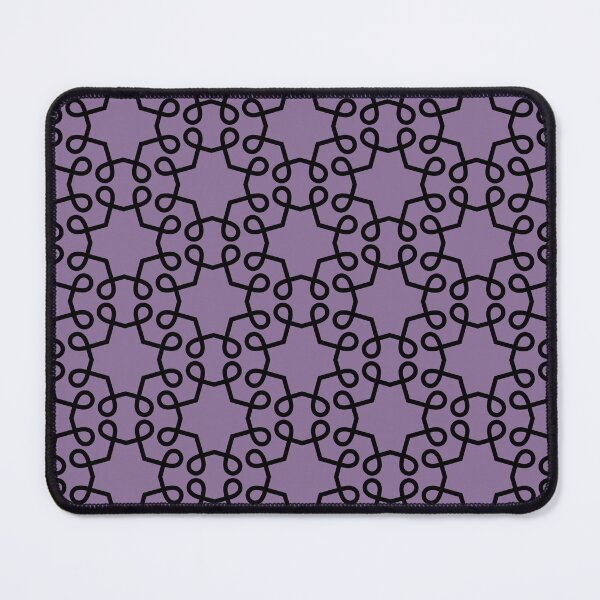 Item preview, Black and Purple Star Square Shape Pattern Pairs Coloro 2022 Popular Color Lavender Silk 138-48-19 designed and sold by ColorOfTheYears.
