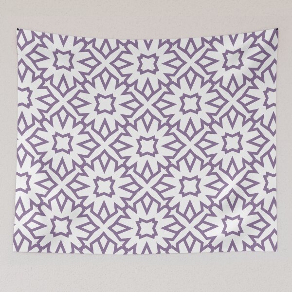 Item preview, Purple and White Minimal Line Art Pattern 5 Pairs Coloro 2022 Popular Color Lavender Silk 138-48-19 designed and sold by ColorOfTheYears.