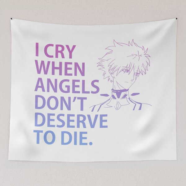 Item preview, NGE! I CRY WHEN ANGELS DONT DESERVE TO DIE. Glitter designed and sold by angsty-angst.